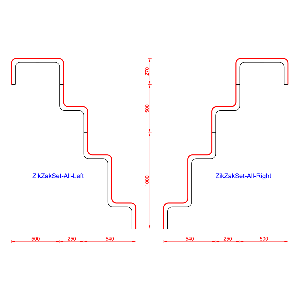 Kissan kiipeilyportaat ZikZakSerie - 25All - sarja - Ananimalab.com