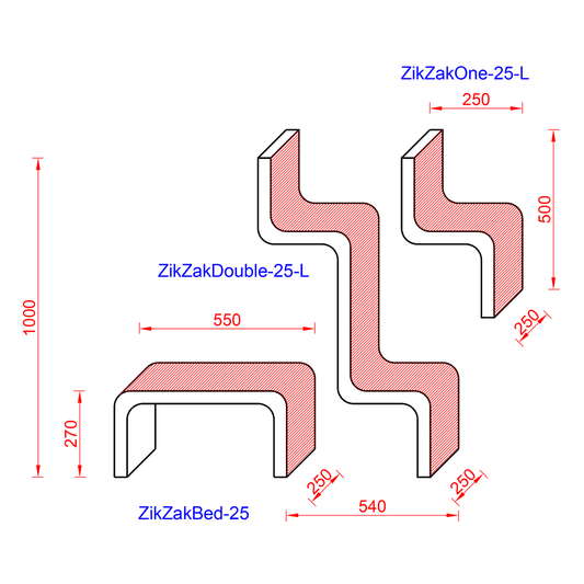 Kissan kiipeilyportaat ZikZakSerie - 25All - sarja - Ananimalab.com