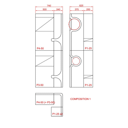 Kissan kiipeilyseinä Tutti i Gatti+ - isot sarjat TiG+_73_Double+ - Ananimalab.com
