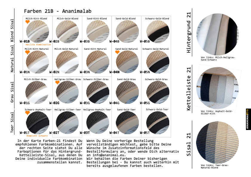 Wähle die Farbe deiner Katzenmöbel - Ananimalab.com