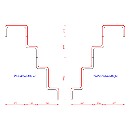 Kissan kiipeilyportaat ZikZakSerie - 17All - sarja - Ananimalab.com