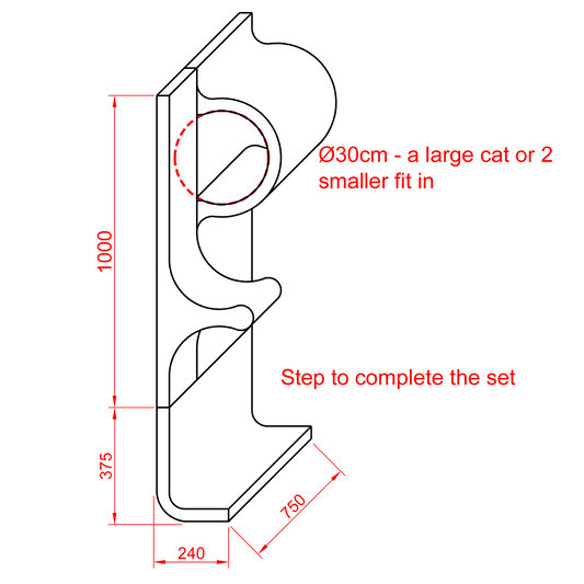 Kissan kiipeilyseinä TiG+56B - Mini_P1 - P4 - SP - Ananimalab.com