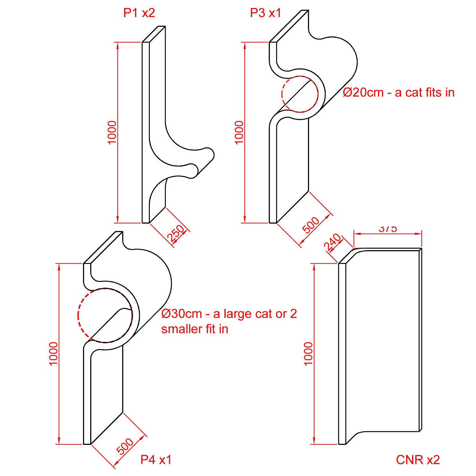 Kissan kiipeilyseinä Tutti i Gatti+ - isot sarjat TiG+_73_Double+ - Ananimalab.com