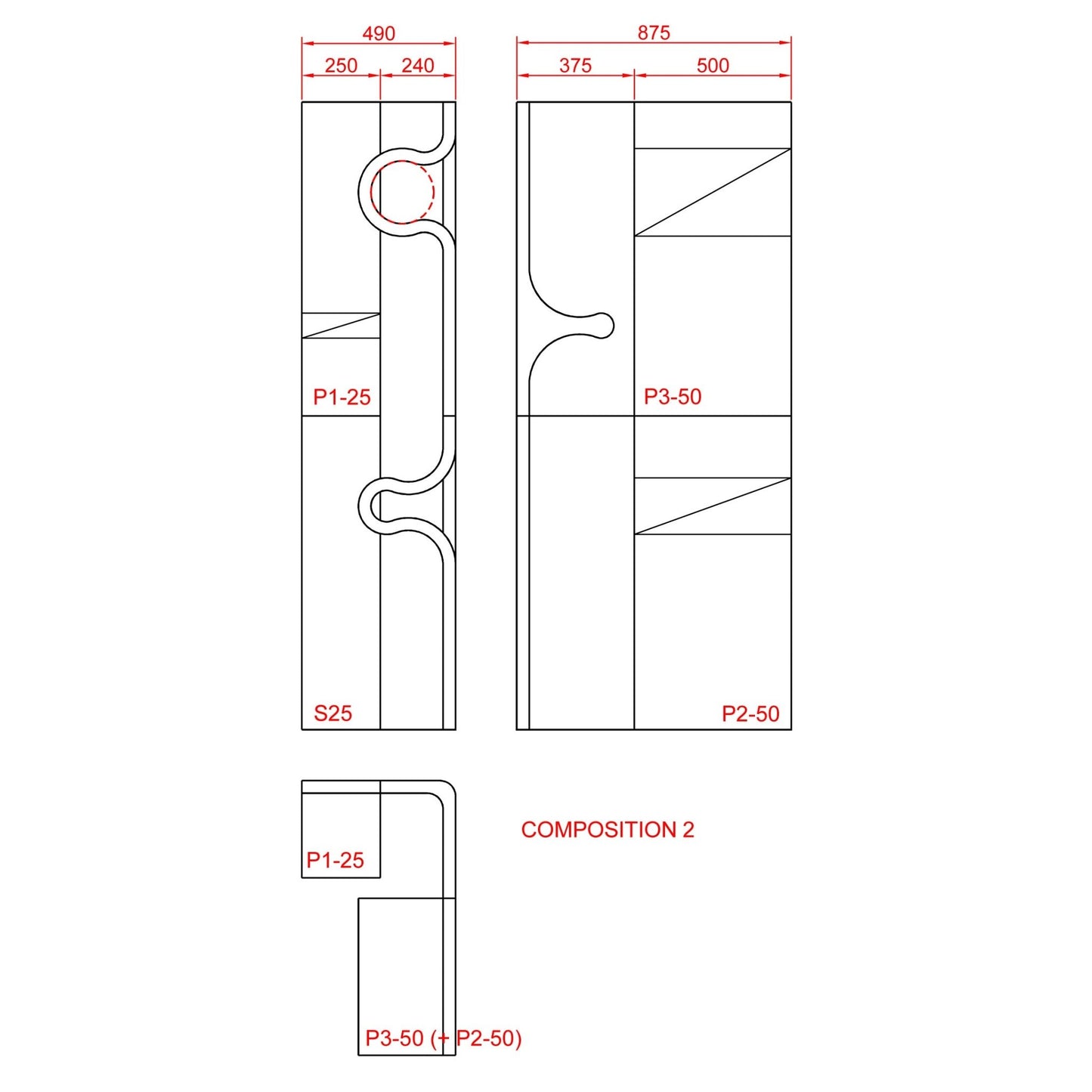 Kissan kiipeilyseinä Tutti i Gatti+ - isot sarjat TiG+71_Base_CNR - Ananimalab.com