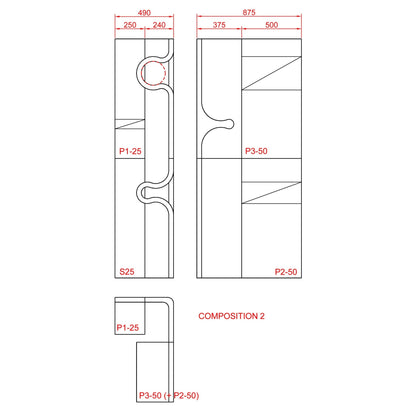 Kissan kiipeilyseinä Tutti i Gatti+ - isot sarjat TiG+71_Base_CNR - Ananimalab.com
