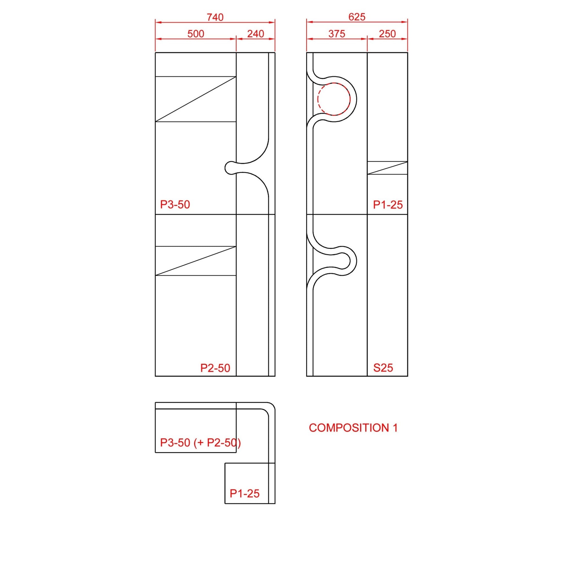 Kissan kiipeilyseinä Tutti i Gatti+ - isot sarjat TiG+71_Base_CNR - Ananimalab.com